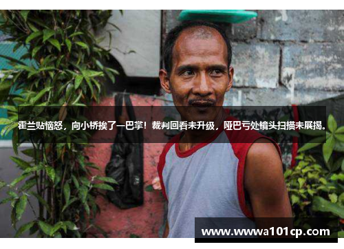 霍兰贴恼怒，向小桥挨了一巴掌！裁判回看未升级，哑巴亏处镜头扫描未展揭。